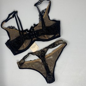 Agent Provocateur Adelia SOIREE Black Gold 36D/3 Set