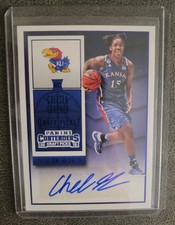 2015-16 CONTENDERS DRAFT PICKS BLUE FOIL CHELSEA GARDNER AUTOGRAPH RC KANSAS