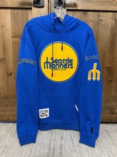 MLB SEATTLE MARINERS RETRO CLASSIC MEN'S RIB PULLOVER HOODIE-LSM5314548-RYB NEW!