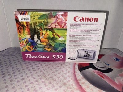 Canon Digital Camera PowerShot S30 3.2 MP 3x Zoom Silver Manuals Boxed Tested