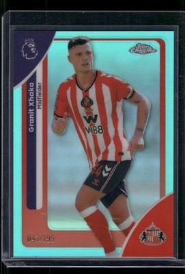 2025-26 Topps Chrome Premier League #169 Granit Xhaka Aqua Refractor #/199