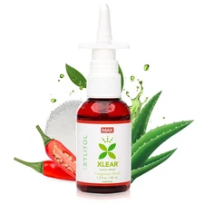 Xlear MAX Natural Xylitol Saline Nasal Spray with Capsicum and Aloe - Fast Ac...
