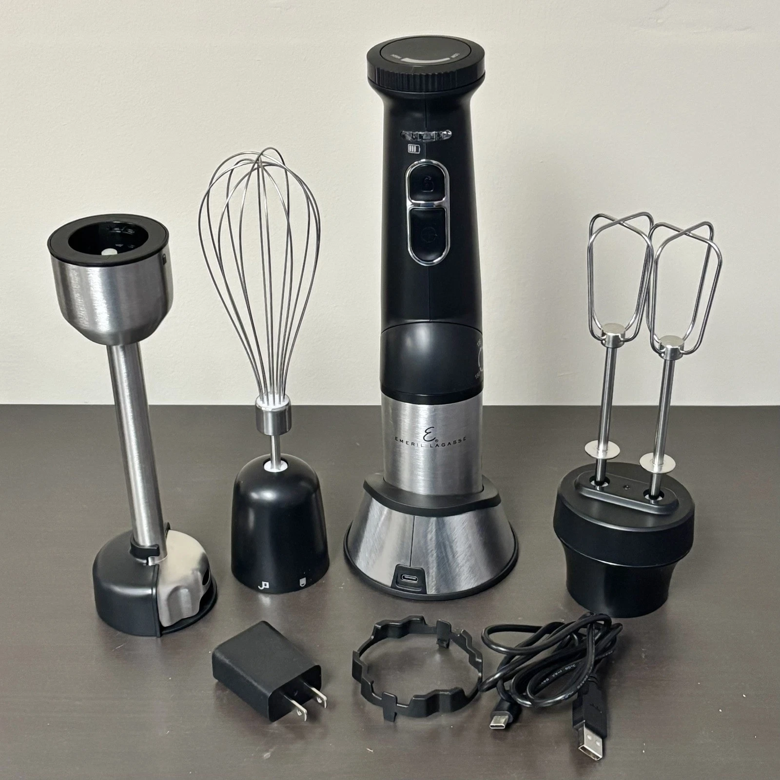 Emeril Lagasse Cordless Hand Blender w/ Attachments - Black
Opens in a new window or tab