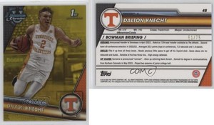 2023-24 Bowman U Chrome Yellow Refractor /75 Dalton Knecht #48
