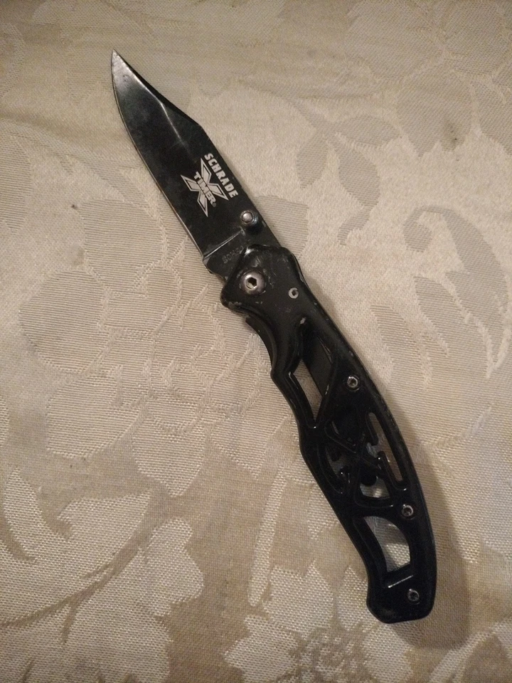 Cuchillo de bolsillo SCHRADE X-Timer B, una sola hoja con bloqueo con mango de polímero Foto 3 de 4