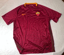 Nike AS Roma 2016 2017 Home Kit mens Large dri fit soccer jersey Rome red shirt