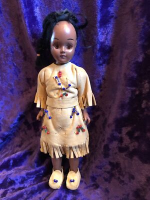 Vintage Carlson Indianer Indianer Puppe 8 Zoll groß sehr Sammlerstück!