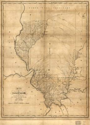 18'' x 24'' Map of Illinois Sic