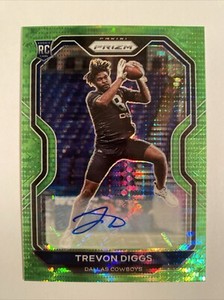 2020 TREVON DIGGS Panini Prizm GREEN PULSAR HOLO Auto RC #335