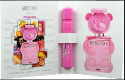 2 Sample Vial MOSCHINO TOY 2 BUBBLE GUM Women 0.03 oz 1 ml Eau de