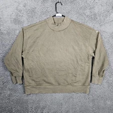 Alo Yoga Sweatshirt Womens Medium Green Crew Neck Sweater Stretch Performance