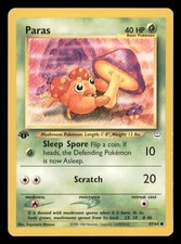 Paras 47/64 1st Edition Neo Revelation 2001 Pokemon