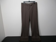 VALENTINO Roma Dress Pants Wool Blend Women Made in Italy Brown Wide Leg sz 8