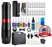 PROFESIONAL Maquina De Tatuaje Kit Para Tatuar Tattoo Rotativa Pluma Inalambrico