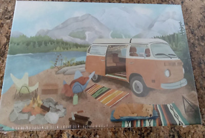 VW Van- Van Life 1000 Piece Jigsaw Puzzle - letspuzz Courtney Powell Unopened