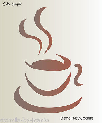 Stencil Coffee Cup Latte Java Espresso Kitchen Cafe Decor DIY Craft Art Signs