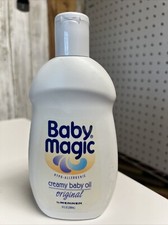Vintage 80 s Bottle Baby Magic Creamy Baby Oil Original By Mennen Hypoallergenic