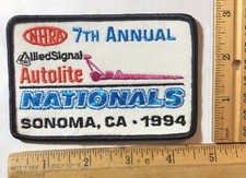 Vintage 1994 NHRA Autolite Nationals Patch Sonoma California Drag Racing
