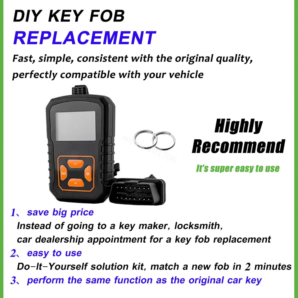 2 For 2008 2009 2010 2011 2012 2013 2014 Dodge Avenger Remote Key Fob+Programmer - Image 3 of 4