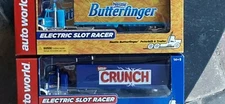 Both Auto World Butterfinger Crunch Racing Rigs Xtraction HO Slot Car Run on AFX