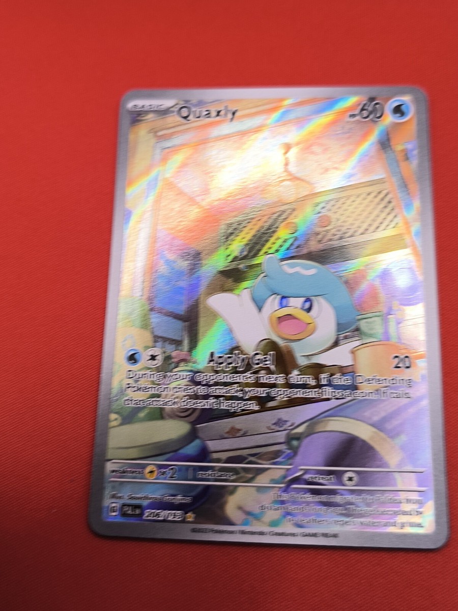 Quaxly 206/193 Paldea Evolved IllustrationnRare Holo Pokemon Quaxly 206/193 Paldea Evolved IllustrationnRare Holo Pokemon