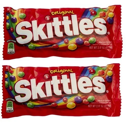 903779 2 X 61.5G PACKET SKITTLES ORIGINAL FLAVOURED CANDIES AMERICAN | eBay