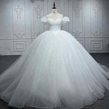 Elegant Wedding Dresses Off Shoulder Sweetheart Lace Up Sequin Ball Bridal Gowns