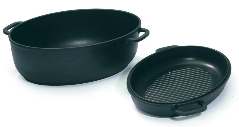 ANTIHAFT INDUKTION BRÄTER + DECKEL 10 L 38x24 cm RAINE AUFLAUFFORM BRATPFANNE