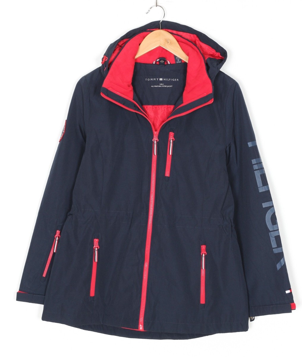 TOMMY HILFIGER 3 in 1 All Weather Jacket Men Size M Hooded