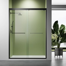 Glass Shower Door 50-54'' W x 72'' Double Sliding Bypass Door 1/4'' Glass