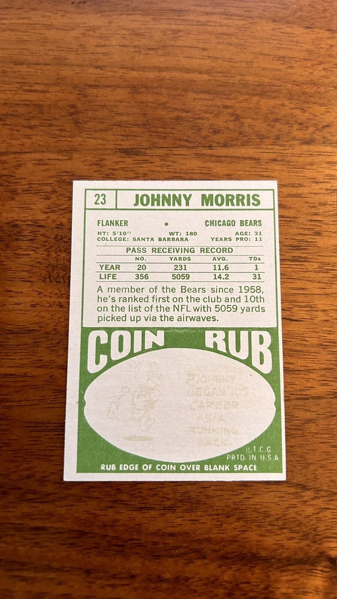 MORRIS 　SPECIAL 1968 Topps Set-Break # 23 Johnny Morris EX-NM | eBay