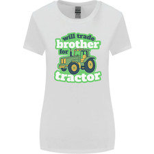 Will Trade Brother For Tractor Farmer Damen breiter geschnittenes T-Shirt
