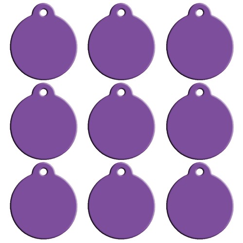 100pcs Round Shaped Aluminum Personalised Pet Cat Dog Tags Name Identity Tag - Picture 17 of 22