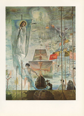 1976 Vintage Dali ''The Discovery of America Christopher Columbus'' Lithograph