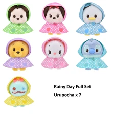 Disney Store Doll Plush Urupocha Uru Pocha Chan Rainy Day x 7 Full Set 2024 New