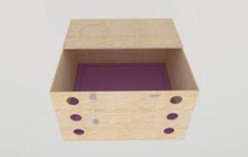 Wooden Whelping Weaning Box for Cats with Secured Entrance Door and Holes