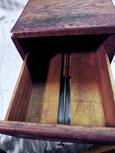 Antique Oak Single Drawer Dovetailed Large Card File Cabinet - Picture 3 of 11