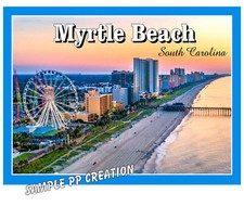 MYRTLE BEACH, SOUTH CAROLINA PHOTO FRIDGE MAGNET 4 X 3 inches TRAVEL