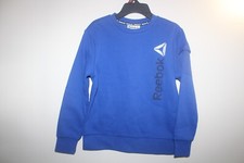 NWT Reebok Sweatshirt Boy's Sz M 8 Fleece Crewneck Pullover Long Sleeve Blue