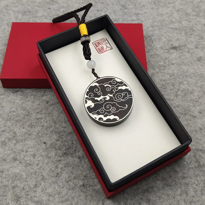 Colgante Nubes con Incrustaciones de Ébano Caoba Clásico Colgante Joyería Foto 4 de 4