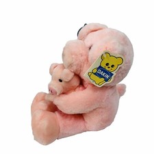 Dakin Mama And Piglet Stuffed Animal Pink Pig Medallion New Tag 1986 Rare 314060