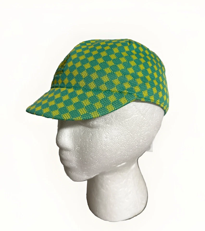 KANGOL Kids Cap Hat MEDIUM Green Yellow Check 38.83 - Image 4 of 4