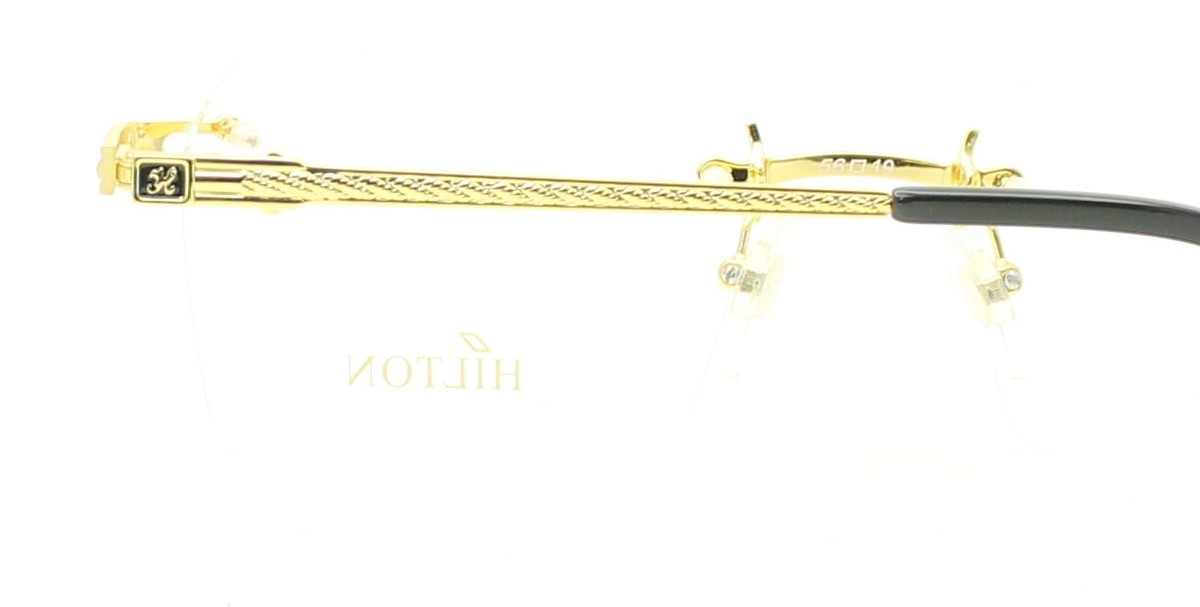 Lunettes Vintage Hilton Monaco 302 - Monture Ovale Bronze Métal - Italie Années 90