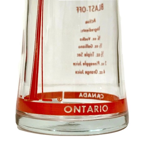 Vintage CN Tower Glass and Cocktail Mixer Toronto Canada Recipe Souvenir 1980s - Picture 9 of 11