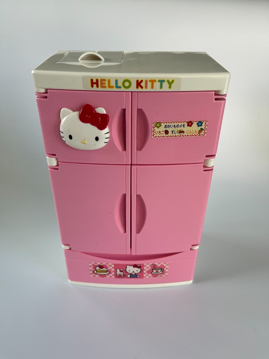 Rare Sanrio Hello Kitty Pink 5 Doors Refrigerator Toy W/ Ice Brick