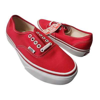 Vans Unisex Authentic Red Canvas VN000EE3RED Sneakers Mens Size 7.0 Womens 8.5