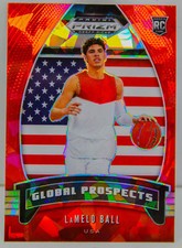 LaMelo Ball RC 2020-21 Red Ice Prizm Draft Picks Global Prospects Rookie Card 98