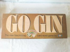 GO GIN WORD BOARD GAME IDEAL TOY CORP 1968 WITH ORIGINAL BOX