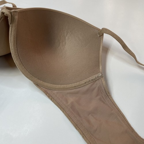 Victorias Secret 36D Padded Plunge Bra Solid Beige Underwire #0923 - Picture 11 of 14