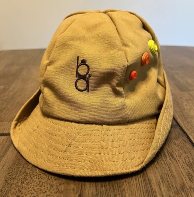 VINTAGE Bob Allen Hat Khaki GoreTex Trapper USA Small W/ 3 White Flyer ...